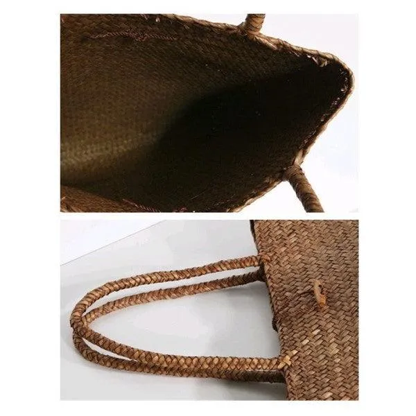 Natural Straw Shopping Bag Tote