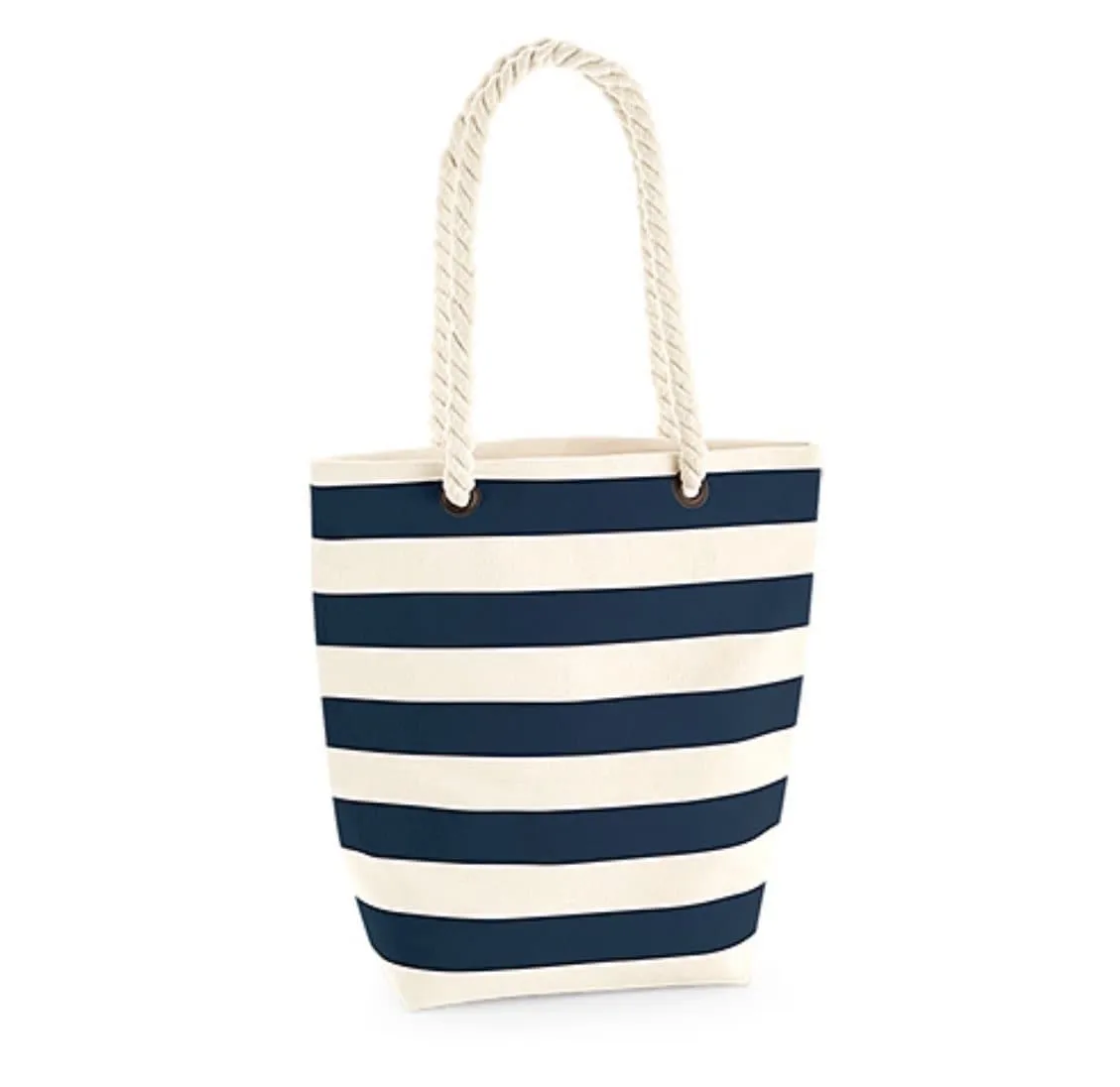 Nautical Stripe Canvas Tote Bag with Personalisation