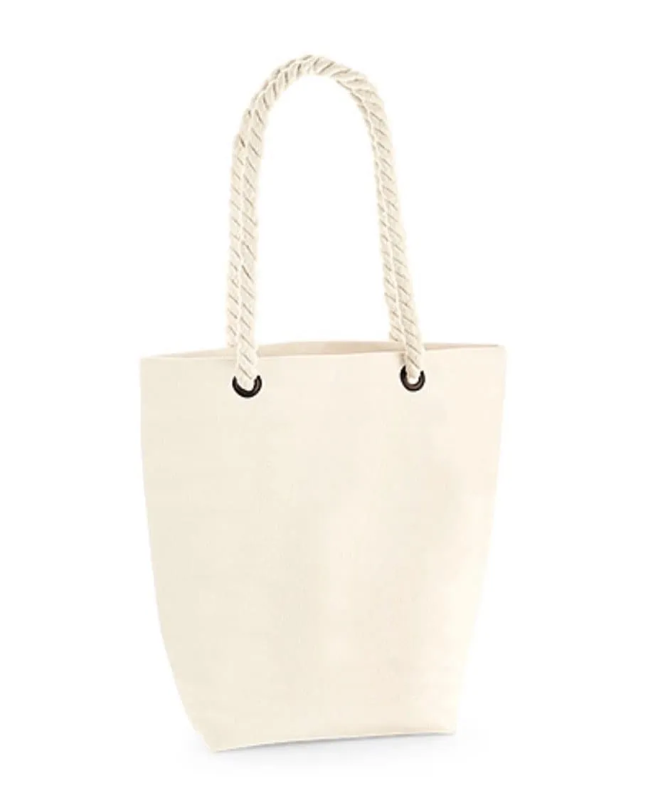Nautical Stripe Canvas Tote Bag with Personalisation
