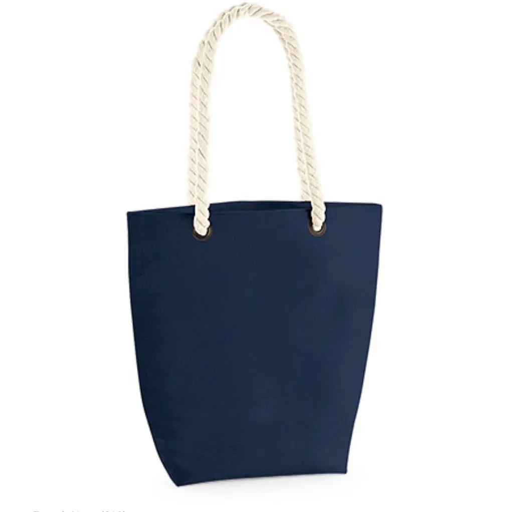 Nautical Stripe Canvas Tote Bag with Personalisation