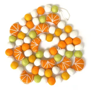 Orange Slices Garland Felt 6 Foot