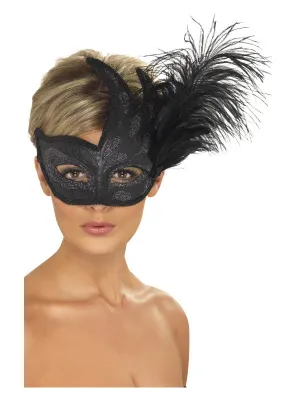 Ornate Colombina Feather Mask