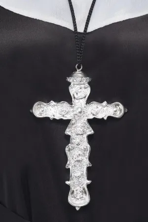 Ornate Cross Pendant, Silver