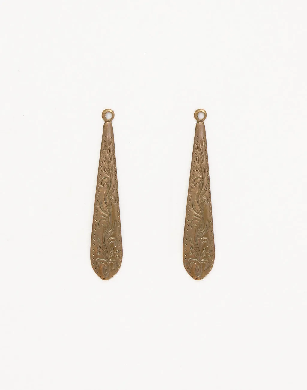Ornate Etched Dangle, 36x7mm, (2pcs)