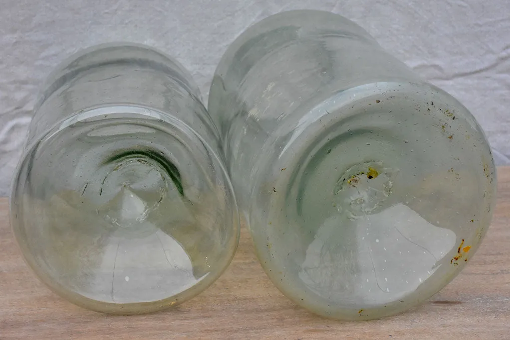 Pair of extra large antique French preserving jars 20½"