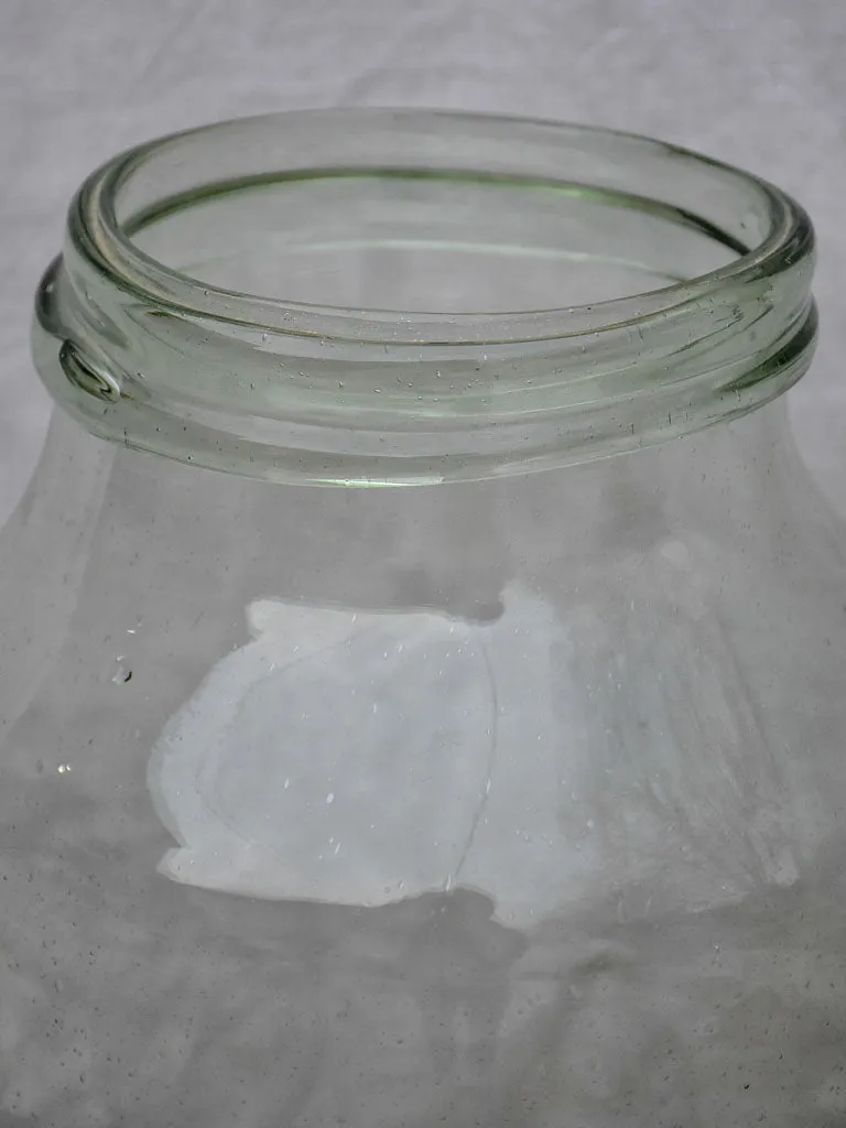 Pair of extra large antique French preserving jars 20½"