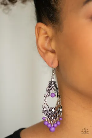 Paparazzi Colorfully Cabaret Earrings Purple