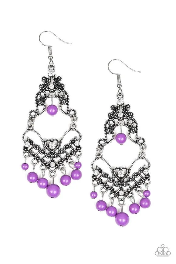 Paparazzi Colorfully Cabaret Earrings Purple