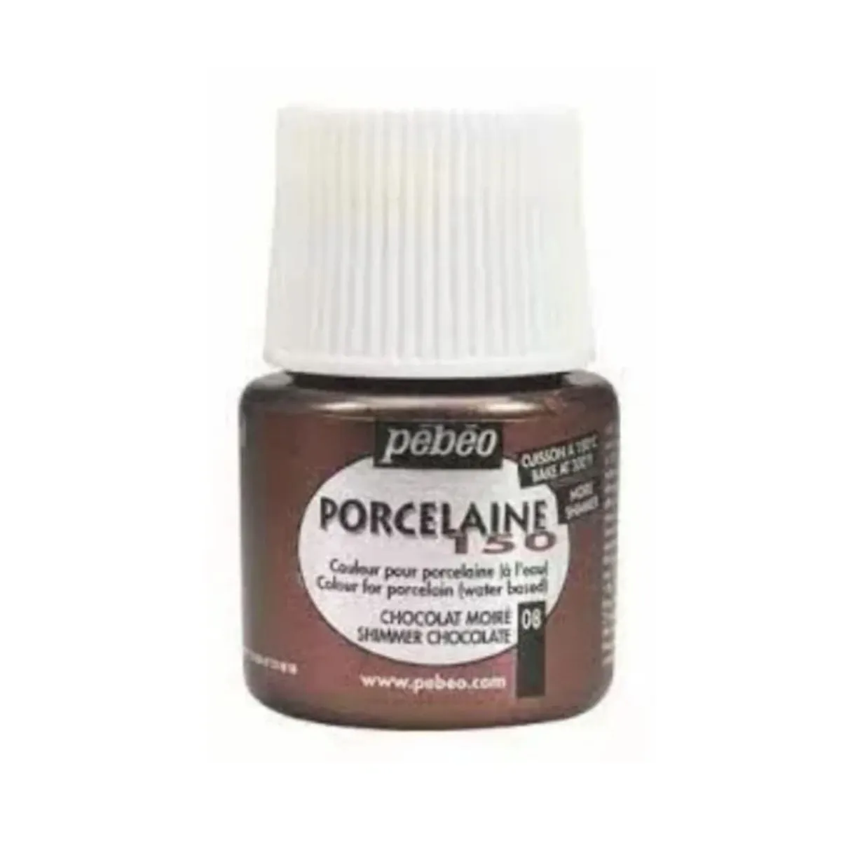 Pebeo Porcelaine 150 Ceramic Paint - Shimmer Chocolate