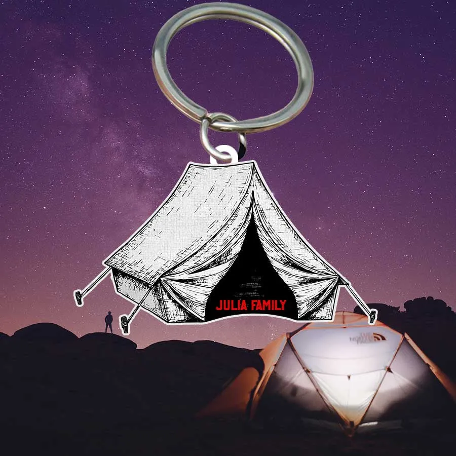 Personalized Camping Keychain, Class C Flat Acrylic Keychain for Camper