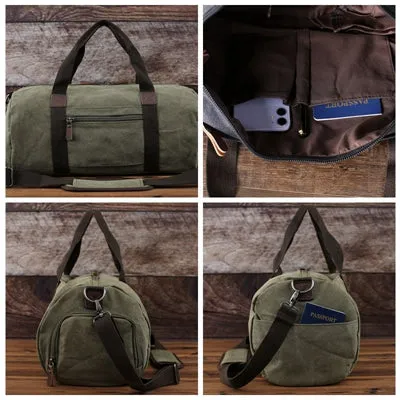 Personalized Groomsmen Canvas Duffel Bag, Overnight Bag, Weekender Bag, Embroidered Duffle Gifts For Men