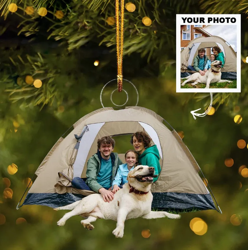 Personalized Photo Acrylic Ornament – Gift For Camping Lover