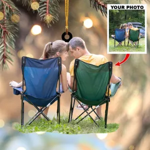 Personalized Photo Acrylic Ornament – Gift For Camping Lover