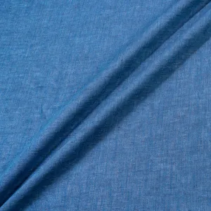 Plain Denim Blue Italian Pure Linen