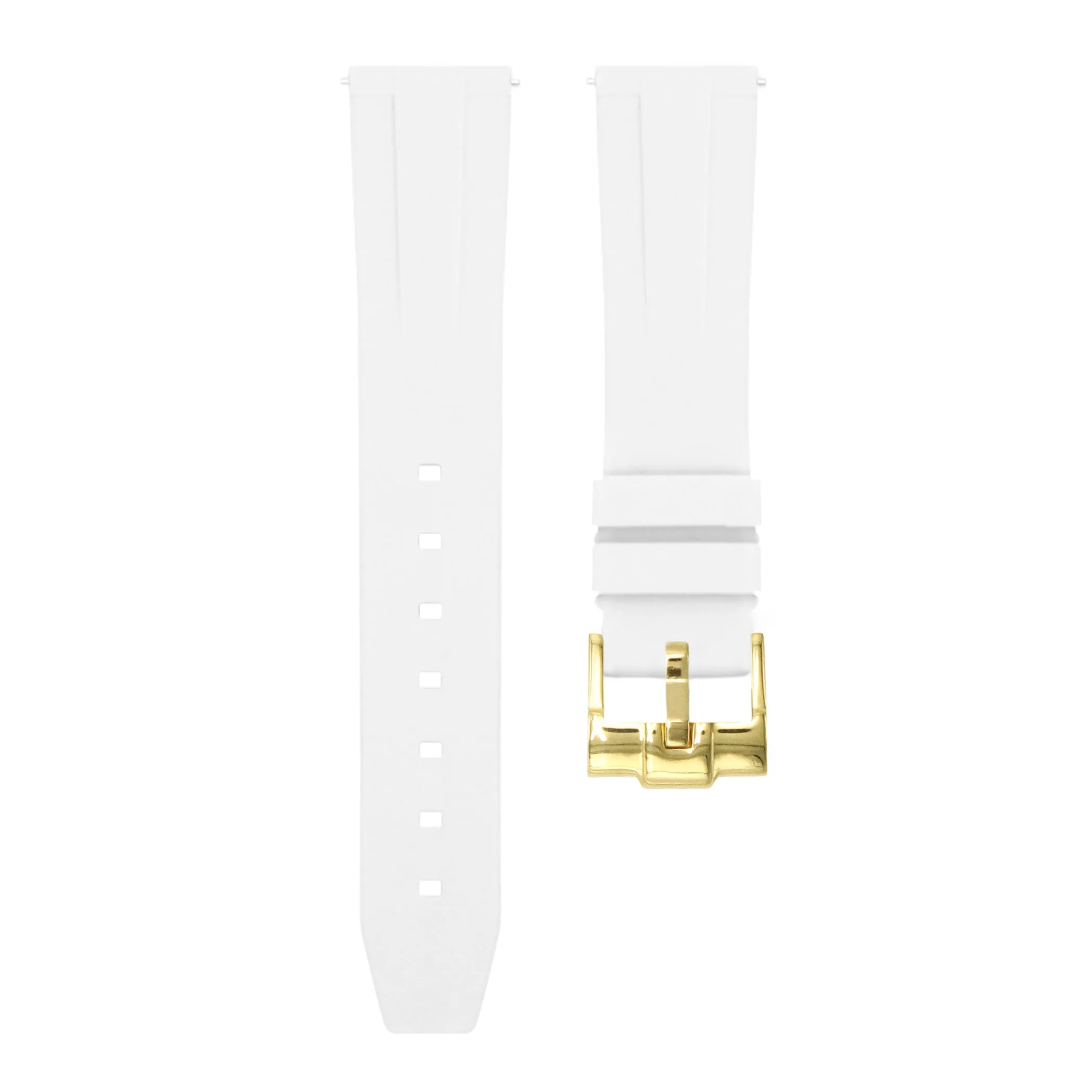 Polar White - Quick Release Rubber Watch Strap For Longines Elegant Collection