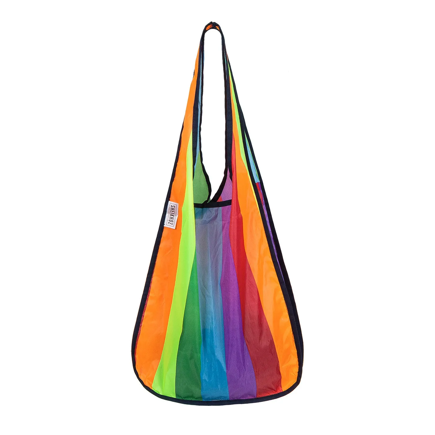 Pop Tote - Multi Striper Tote with Piping