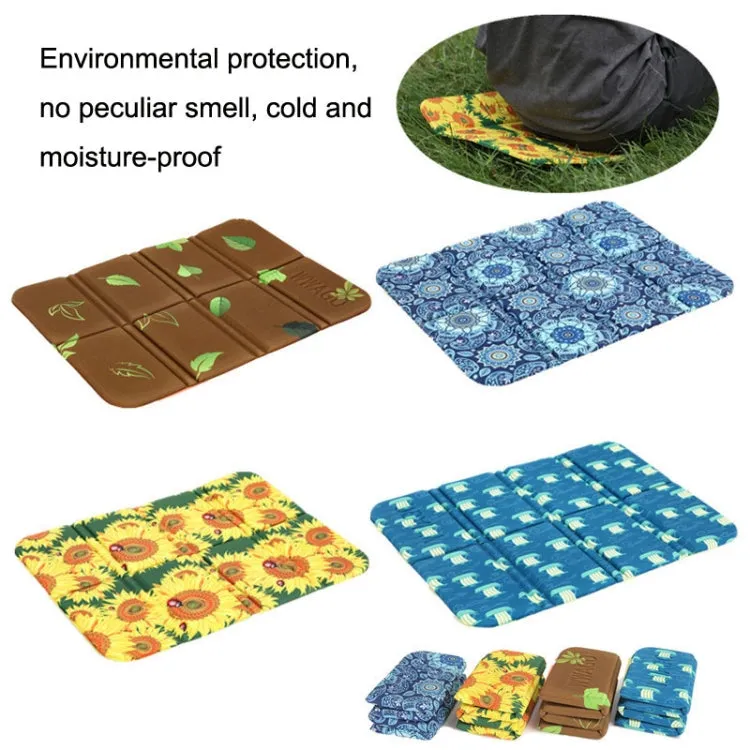 Portable Dirty Park Folding Picnic Mat Moisture-proof and Cool Cushion(Sunflowers)