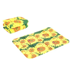 Portable Dirty Park Folding Picnic Mat Moisture-proof and Cool Cushion(Sunflowers)