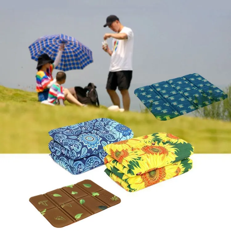 Portable Dirty Park Folding Picnic Mat Moisture-proof and Cool Cushion(Sunflowers)