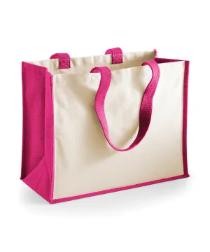 Printers jute classic shopper | Fuchsia