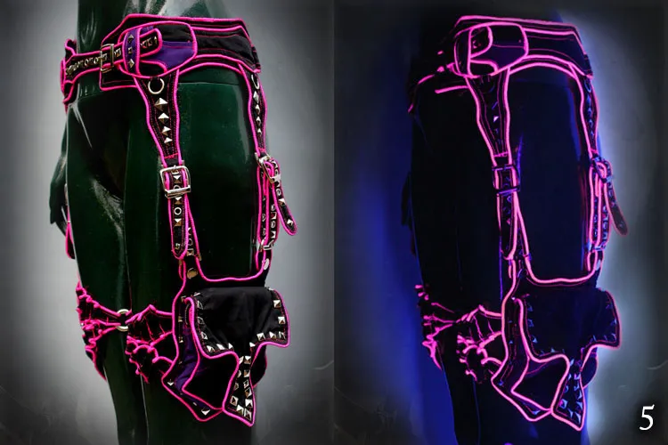 Psyraider Belt with Leg Bag and Studs