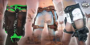 Psyraider Belt with Leg Bag and Studs