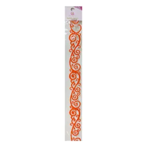 Queen & Co 12" Self-Adhesive Felt Fusion - Scroll - Orange