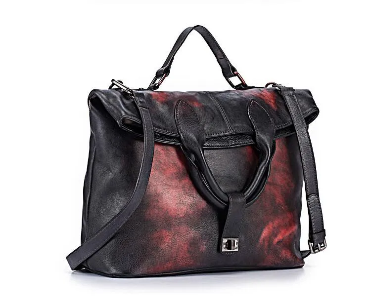 Quilted Ladies Genuine Leather Crossbody Bag Shoulder Handbags For Women