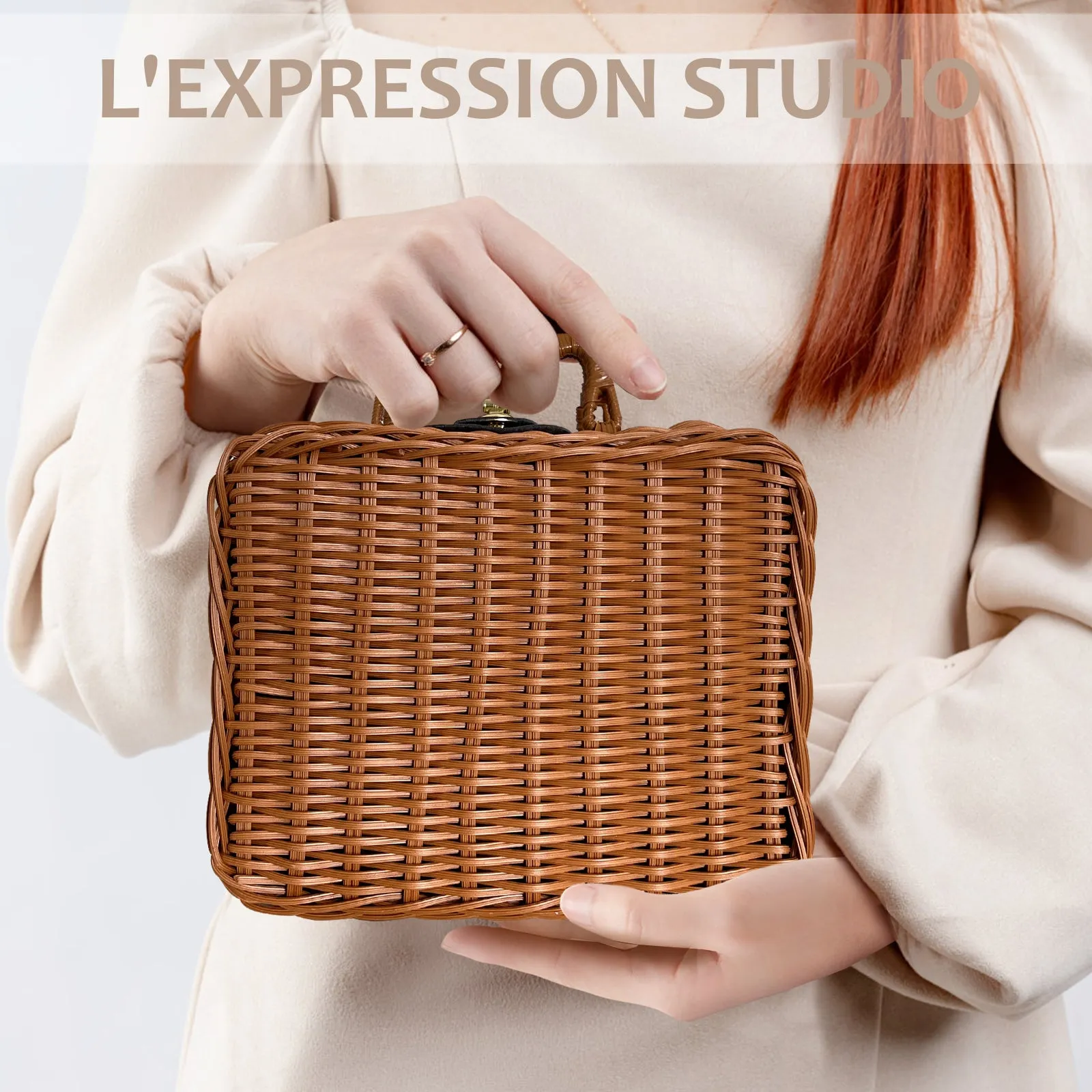 Rattan Basket Gift, Premium Woven Rattan Gift Basket, Elegant Gift