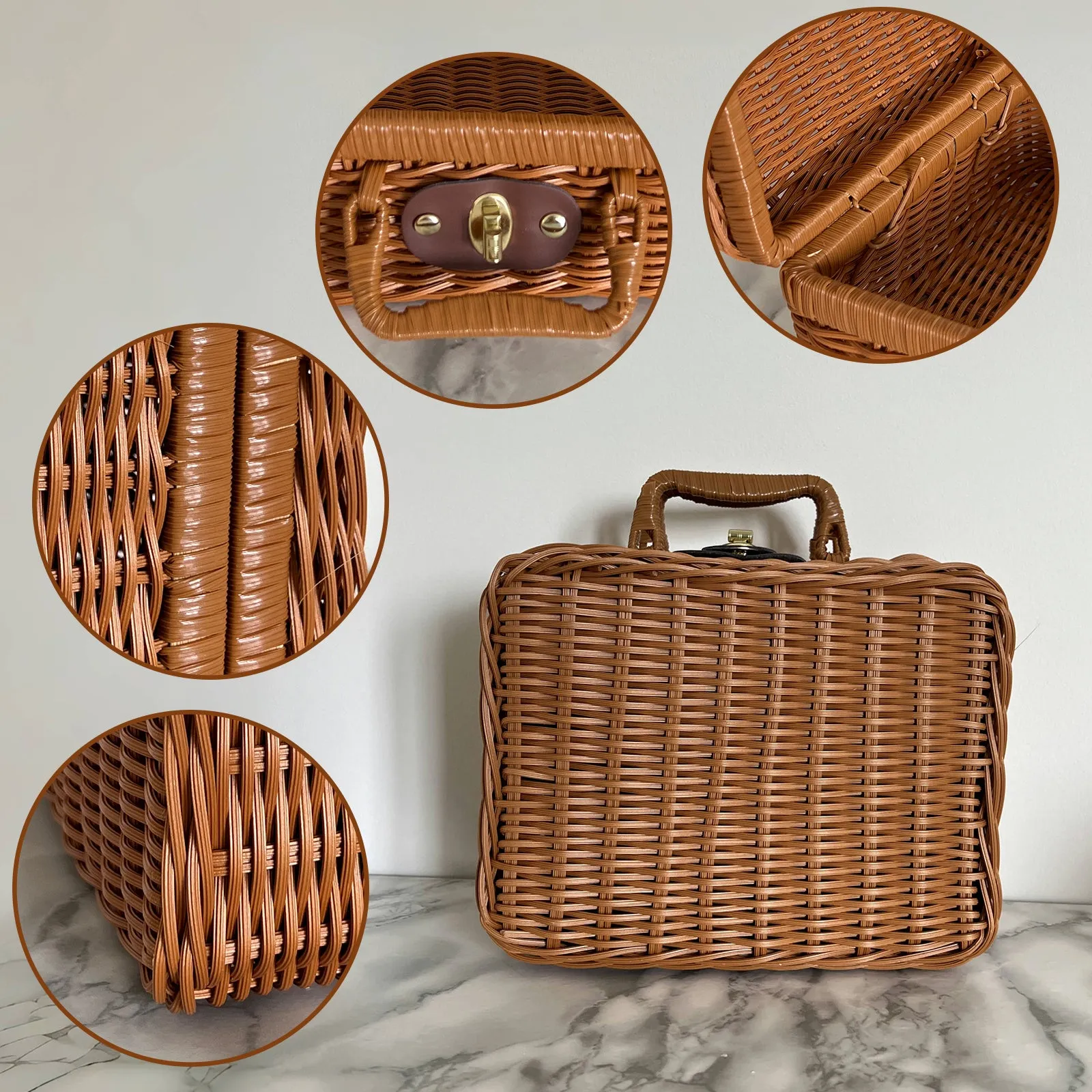 Rattan Basket Gift, Premium Woven Rattan Gift Basket, Elegant Gift