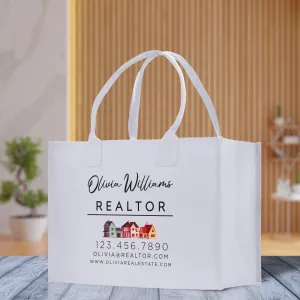 Realtor Tote Bag Personalized Business Tote Bag Custom Real Estate Agent Gift Bulk Business Logo Realtor Swag Real Estate Tote Bag