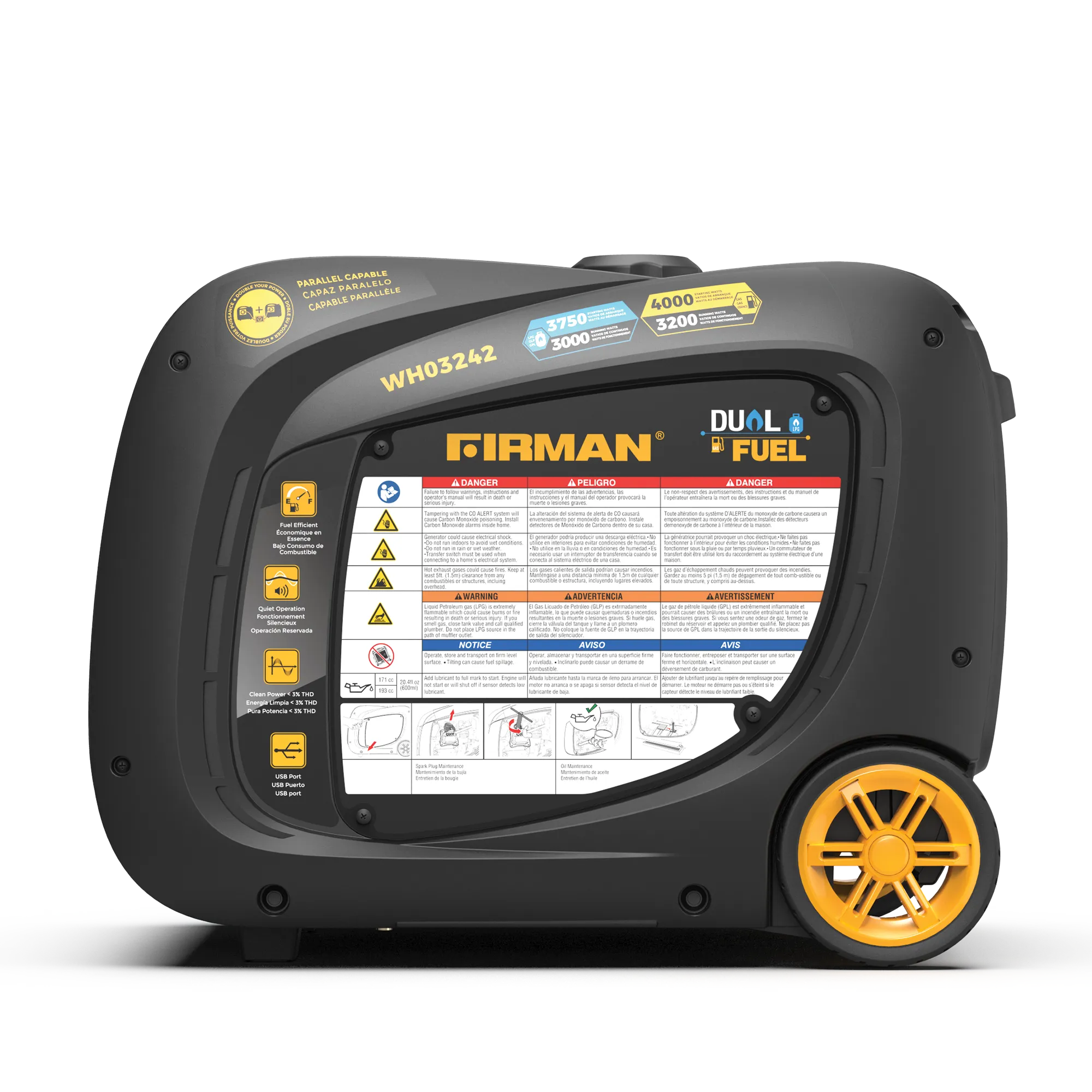 Refurbished Dual Fuel Inverter 4000W W/ Electric Start