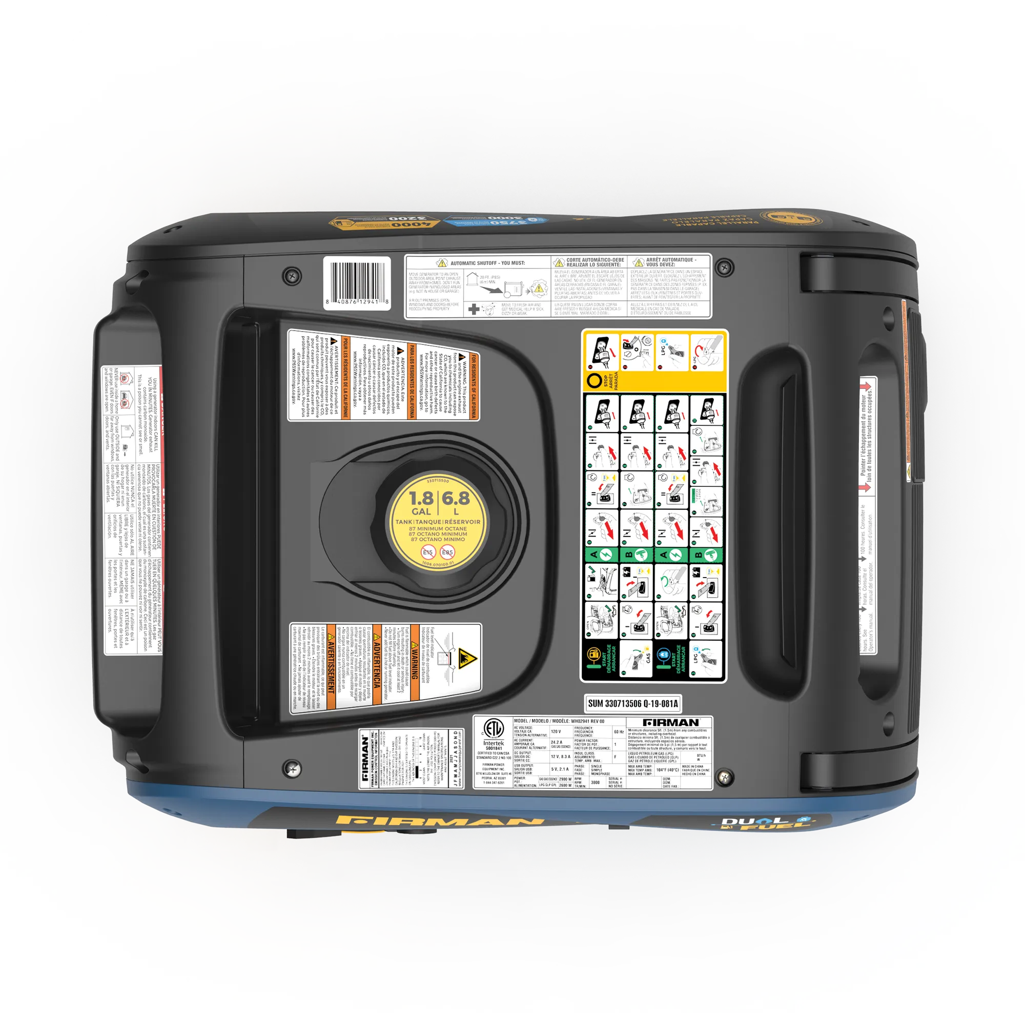 Refurbished Dual Fuel Inverter 4000W W/ Electric Start