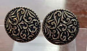 Relios by Carolyn Pollack Diamond Cut Sterling Silver 925 Pierced Earrings