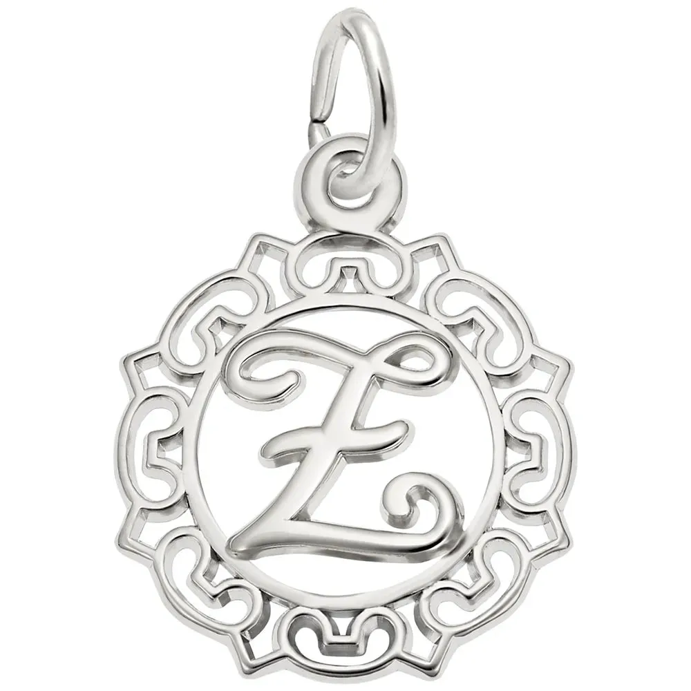 Rembrandt Charms - Ornate Script Initial Z Charm - 0817-026