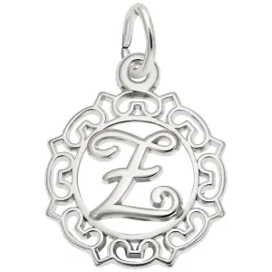 Rembrandt Charms - Ornate Script Initial Z Charm - 0817-026