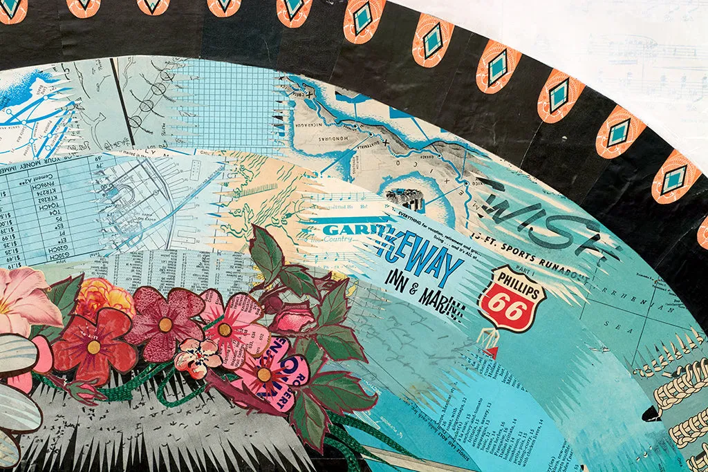 ROSE AND THORN original paper collage