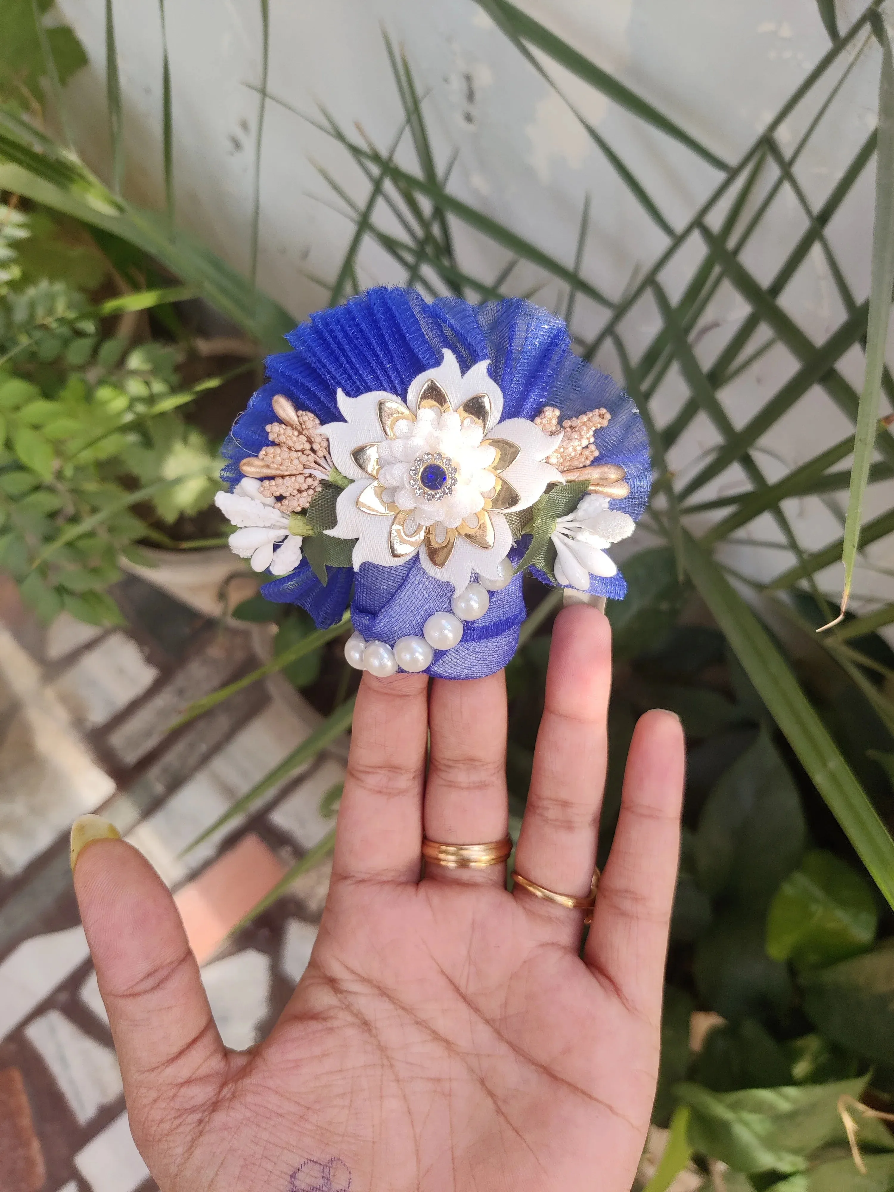 Royal blue floral laddu gopal dress for all occasions