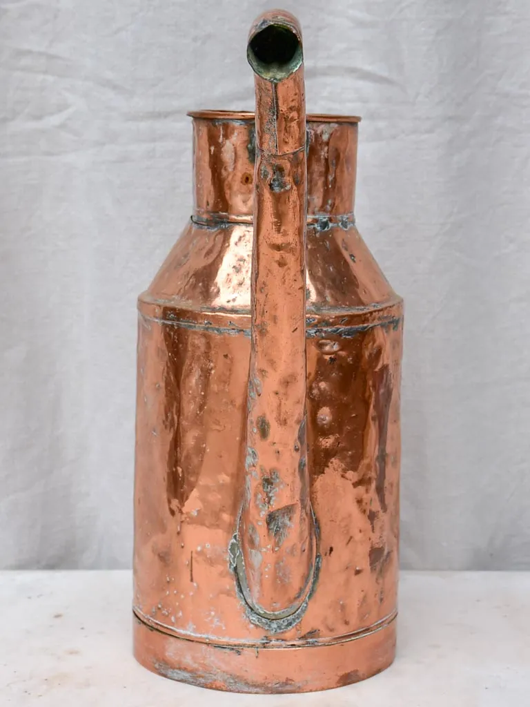 Rustic antique French polished copper watering can