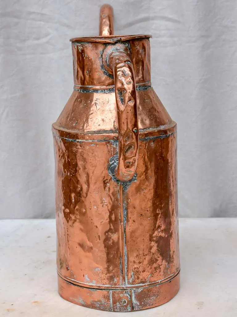 Rustic antique French polished copper watering can