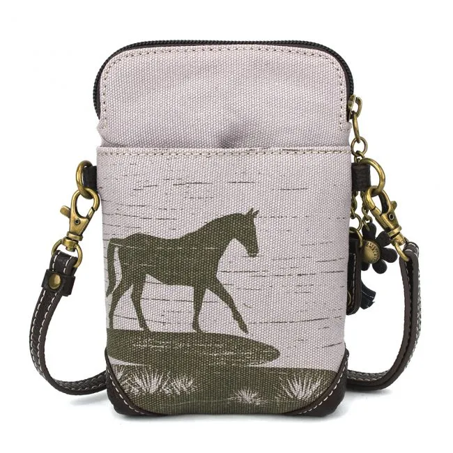 Safari Canvas Horse Cellphone Bag
