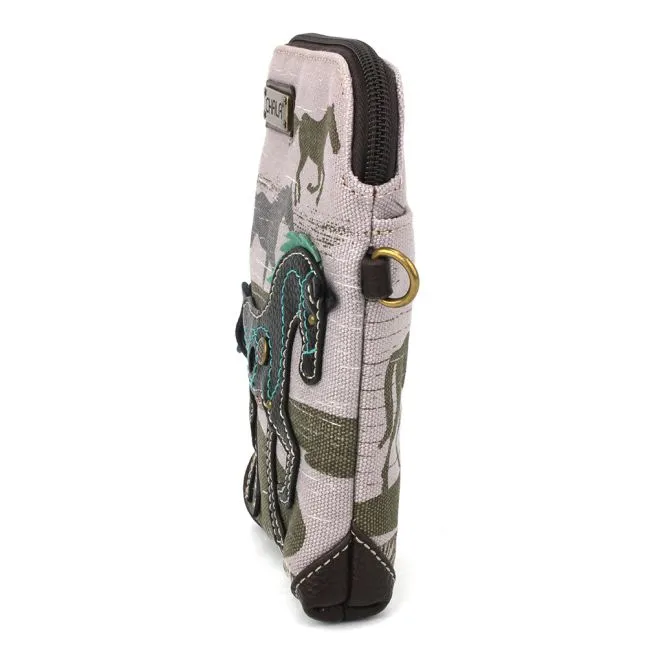 Safari Canvas Horse Cellphone Bag