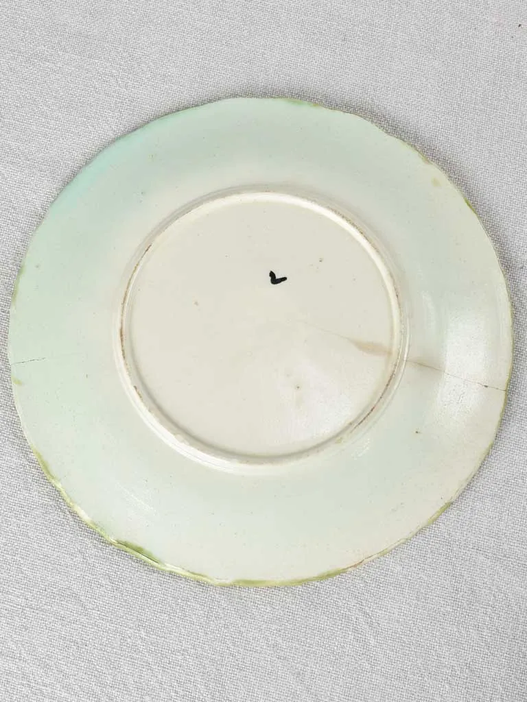 Set of four Majolica daisy plates 8¼"