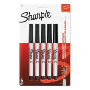 Sharpie Marker Set, Ultra Fine 5pk Black