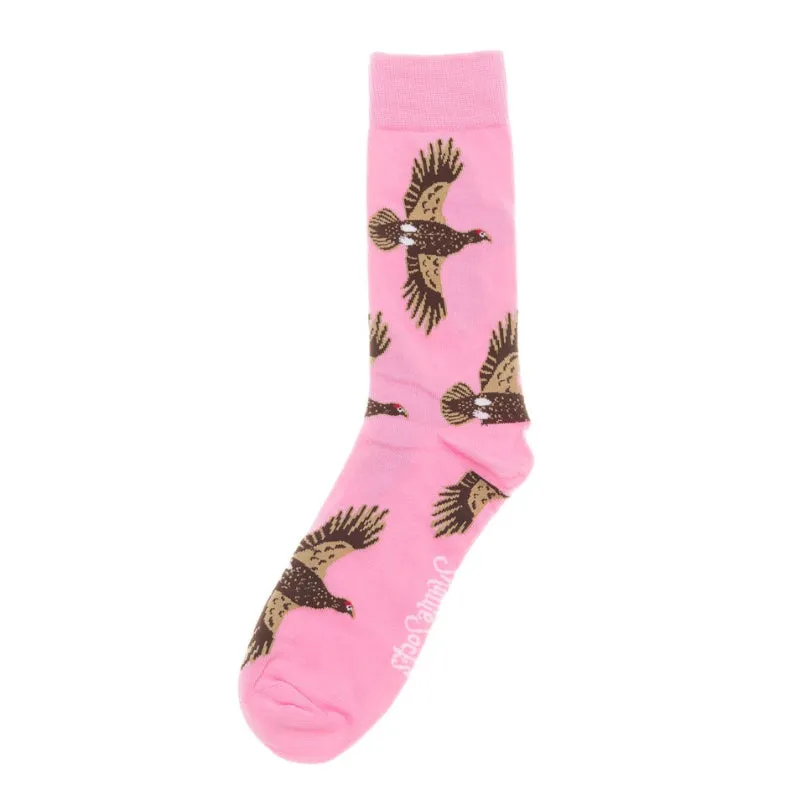 Shuttle Socks - Pink Flying Grouse Socks