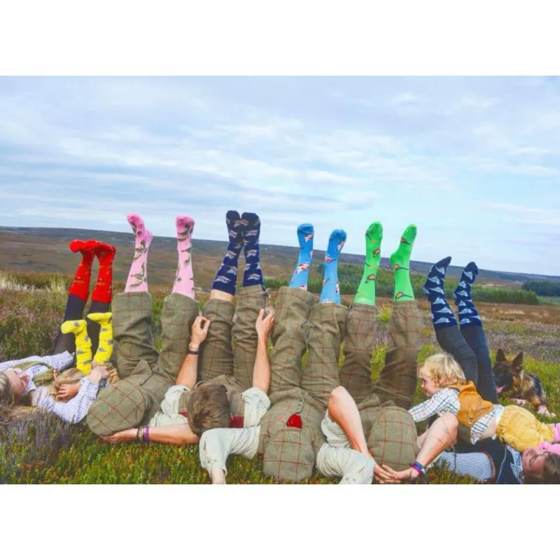 Shuttle Socks - Pink Flying Grouse Socks