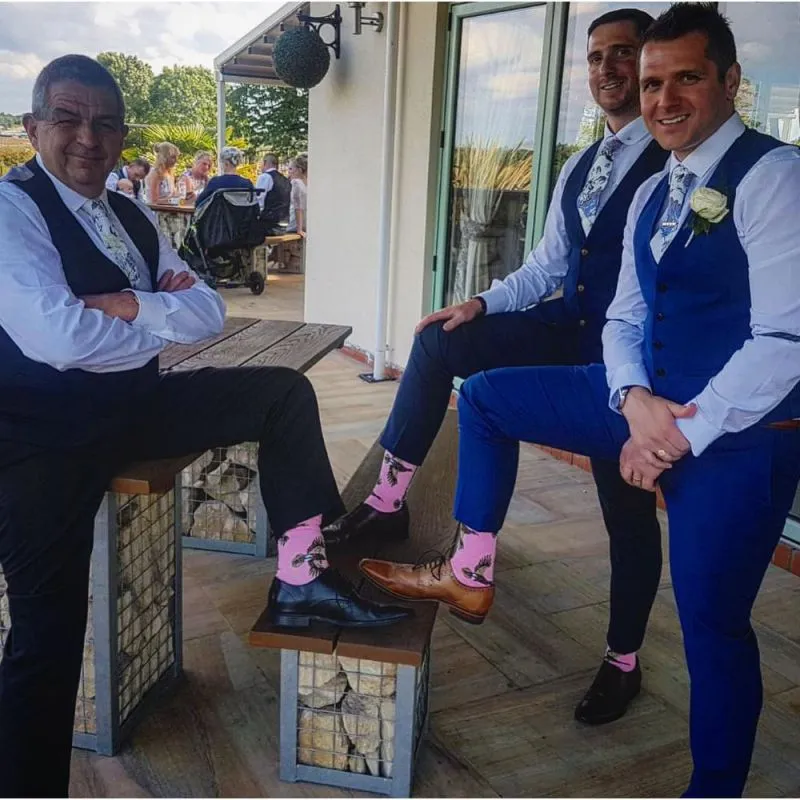 Shuttle Socks - Pink Flying Grouse Socks