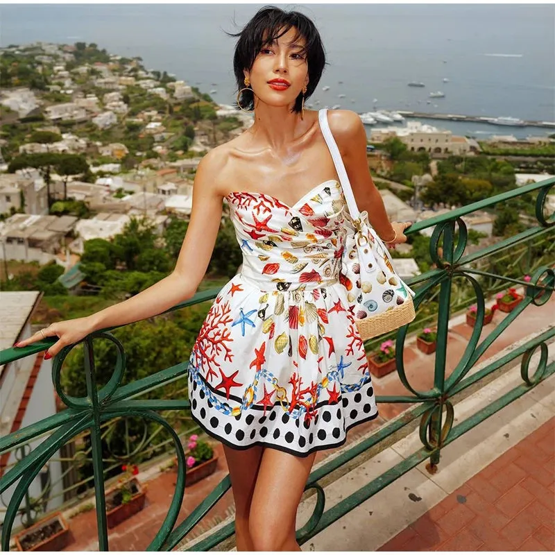 Sina - Elegant strapless mini dress