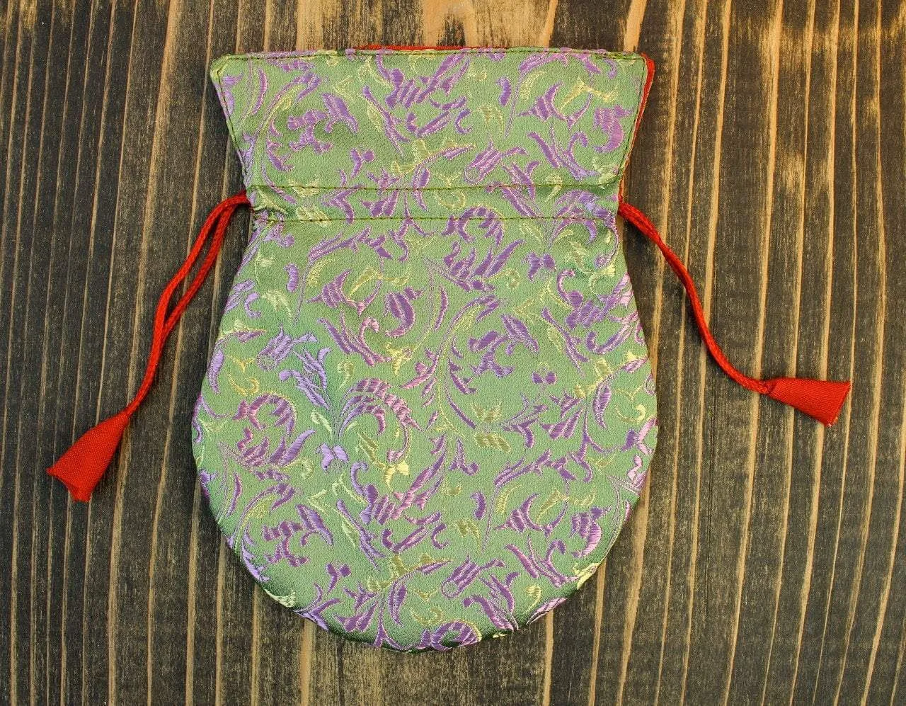 Small Green Floral Mala Bag