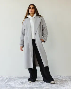 SOFT OVERSIZED COAT LIGHT GREY